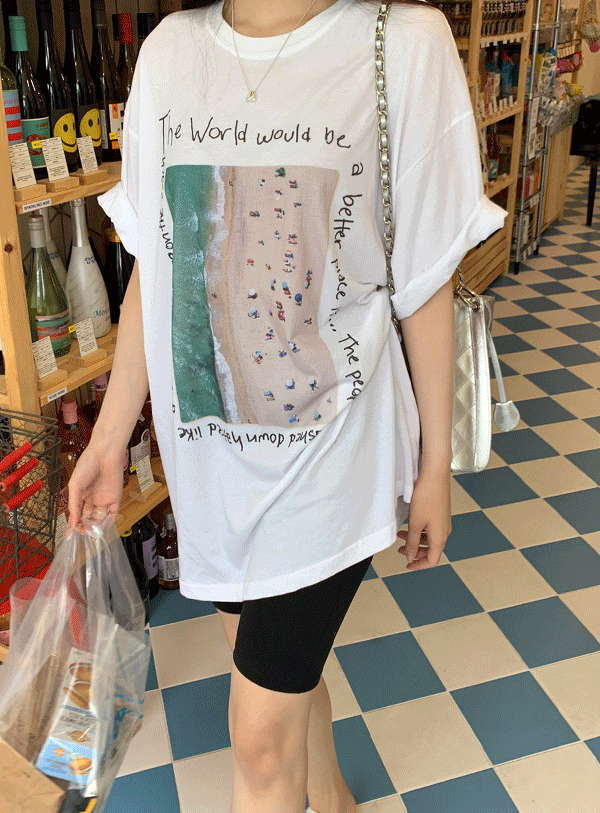 #남녀공용 씨월드 루즈 티셔츠 (*2color)
