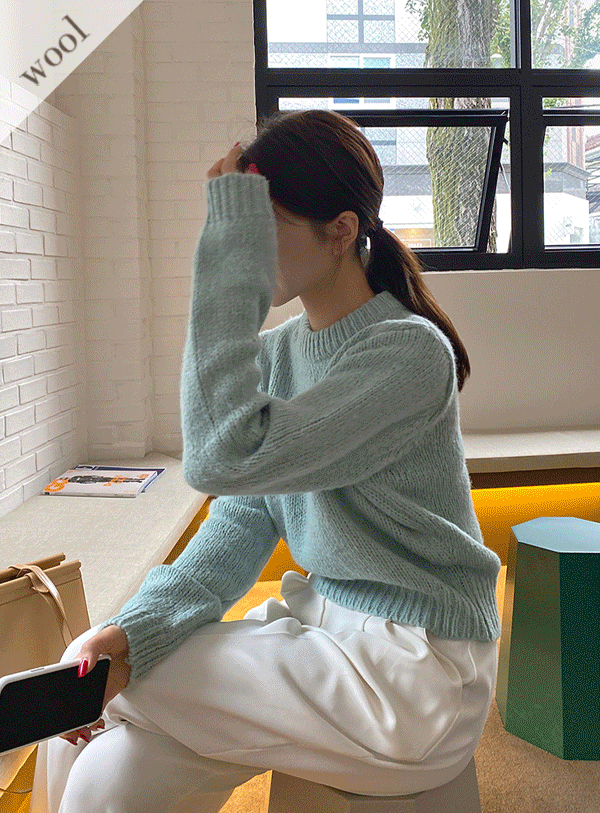 [md추천] 알파카 크롭 knit (*4color)