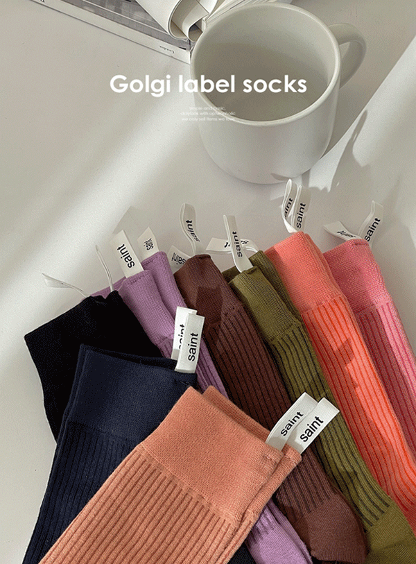 골지 라벨 socks (*10color)
